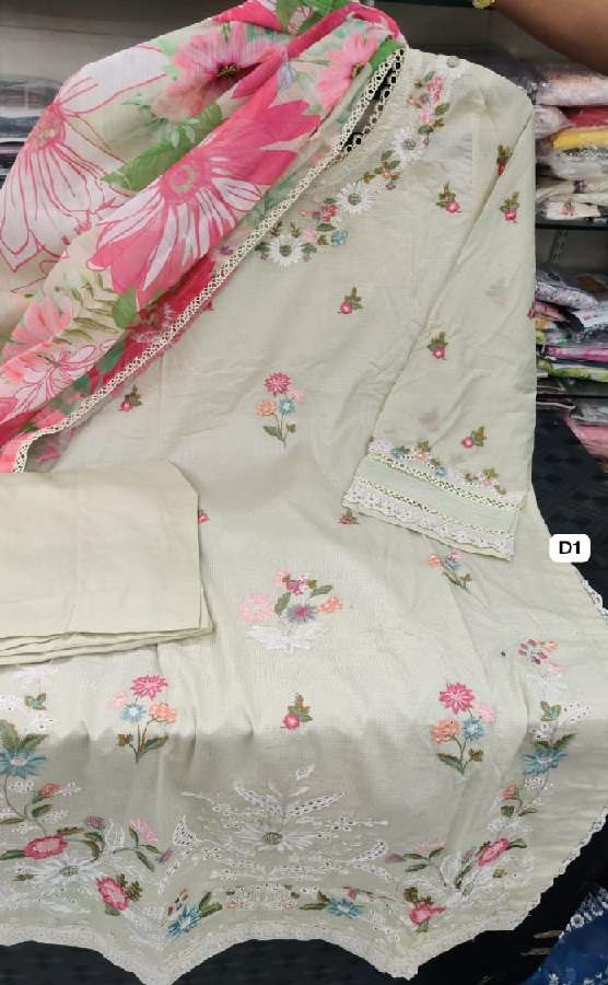 New Stitched Embroidered Self Digital Printed Lawn By Ready Wear